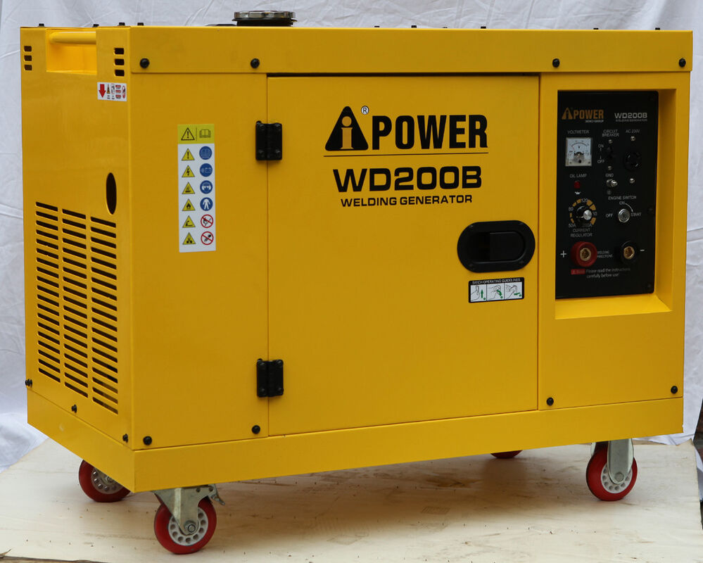 Portable Silent 170A Diesel Welder Generator With AC 4.0kW output power