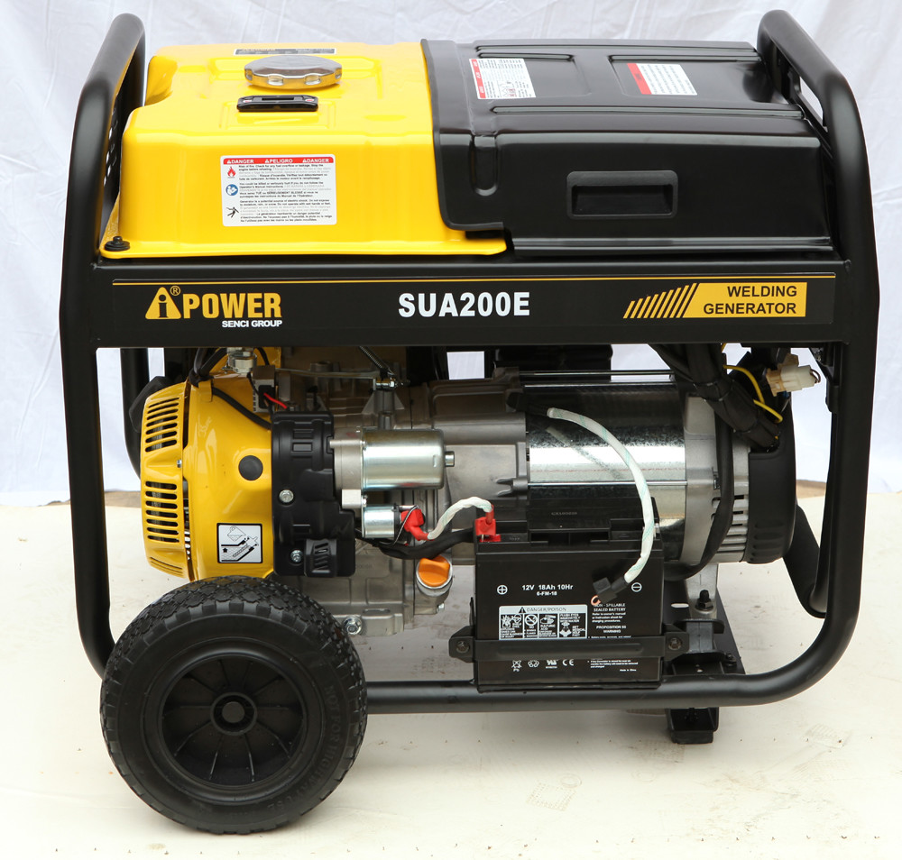 Gasoline Engine Driven Arc Welder SUA200E 200A Single Phase Output Power