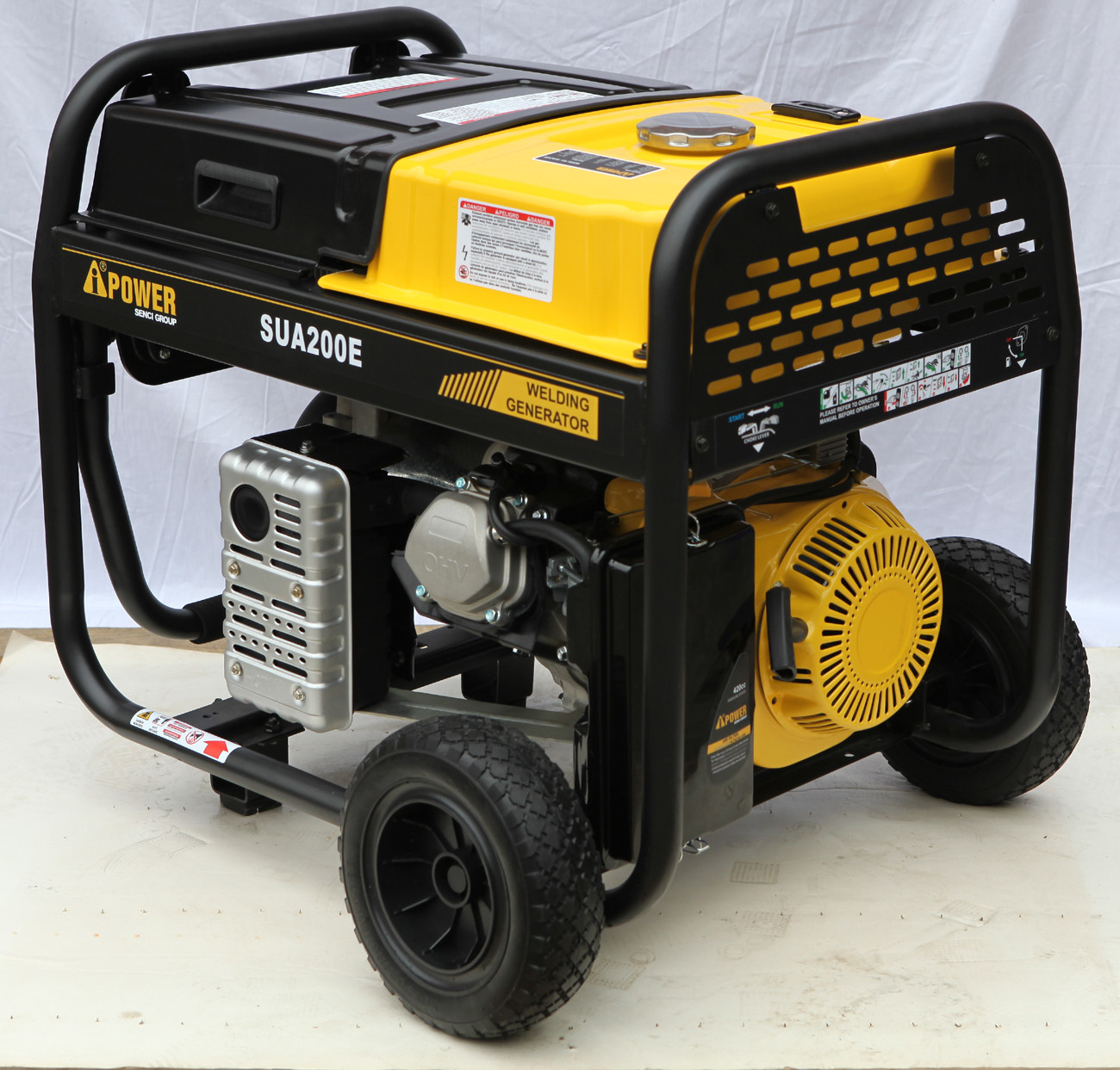Gasoline Engine Driven Arc Welder SUA200E 200A Single Phase Output Power