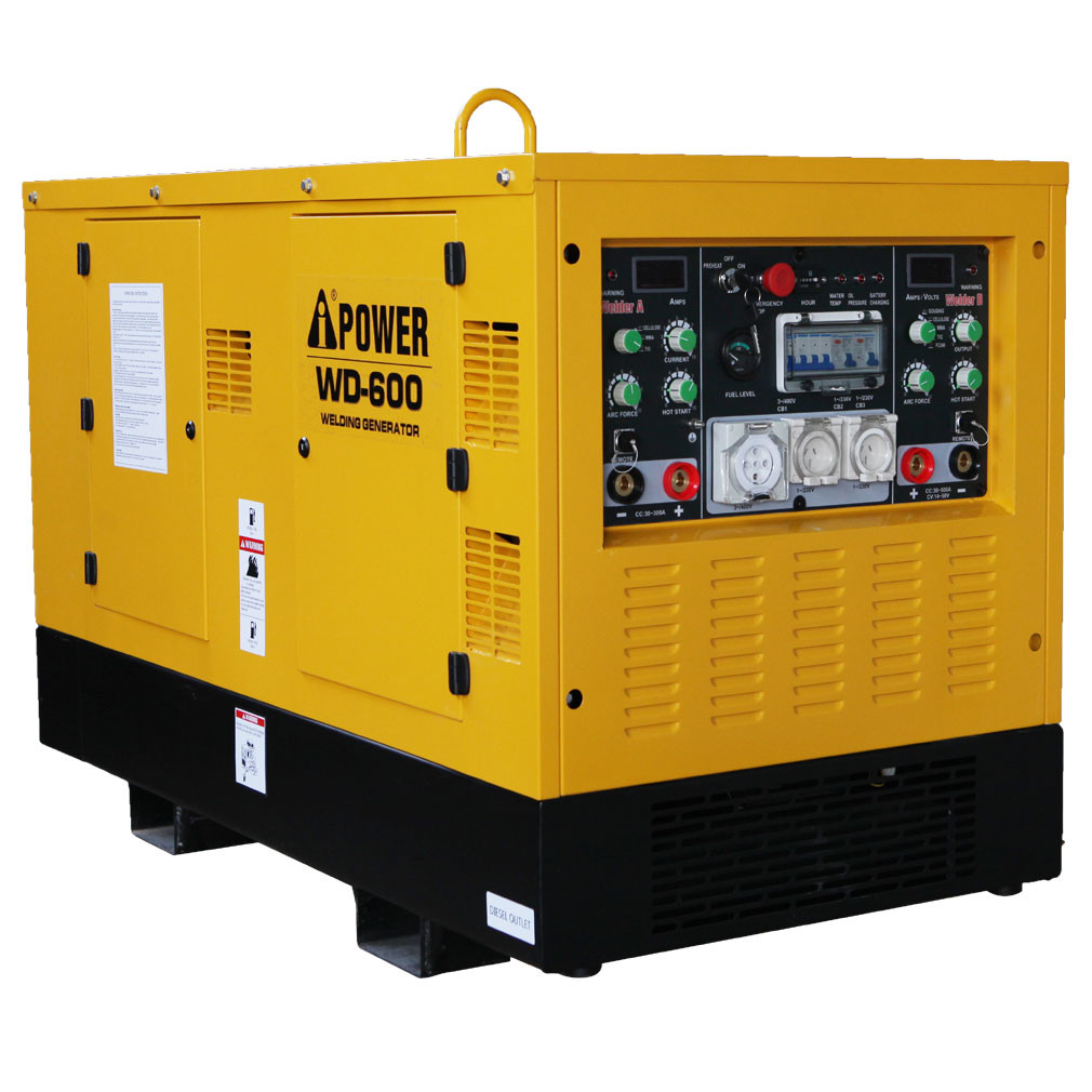 600A Dual Welding Generator With Triphase 20kW/400V Output Power