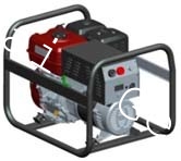 Portable  200A Petrol  Welding Generator With AC 5kW/240V or 120V Output Power