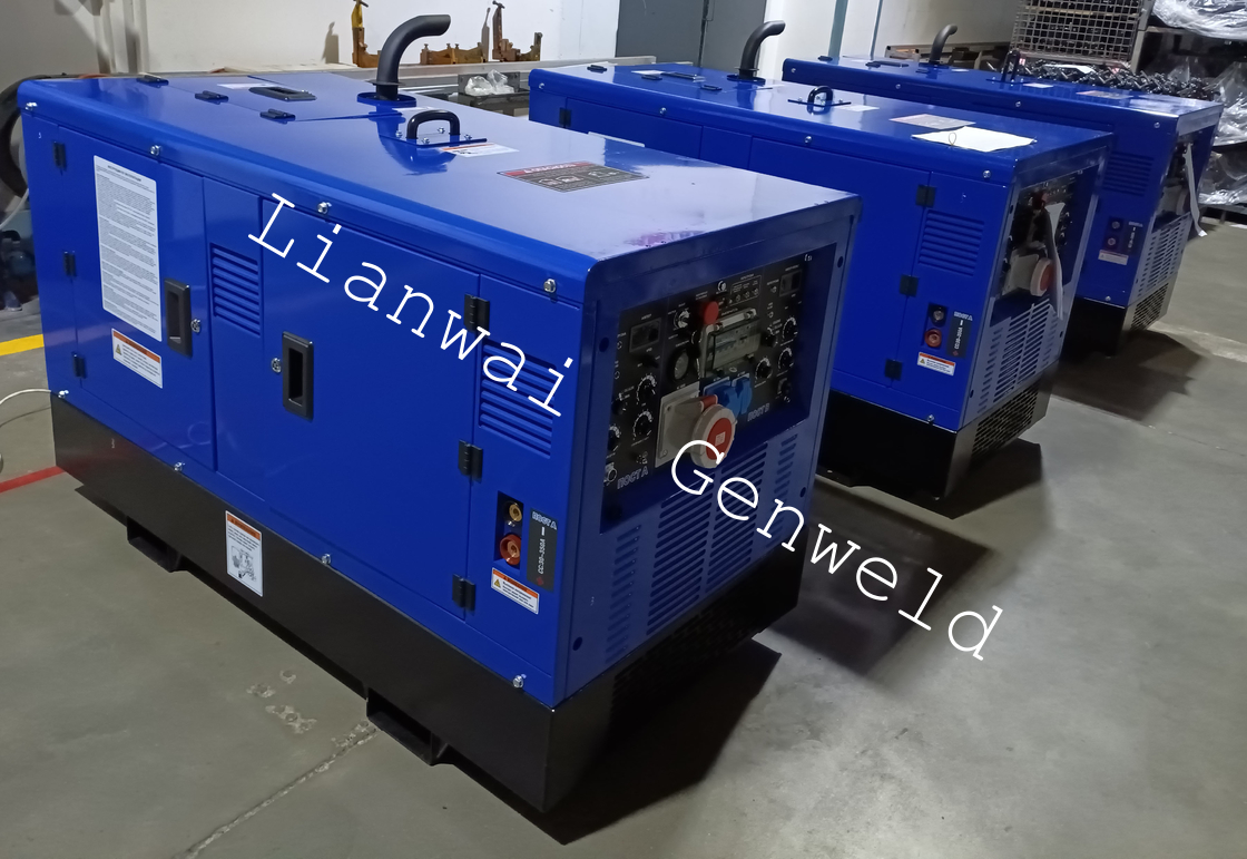 500A Dual oil/gas diesel pipeline welding generator with MMA, Cellulose, TIG,FCAW Welding processes, Auxiliary output power:  20kW/400V, 7kW/230V