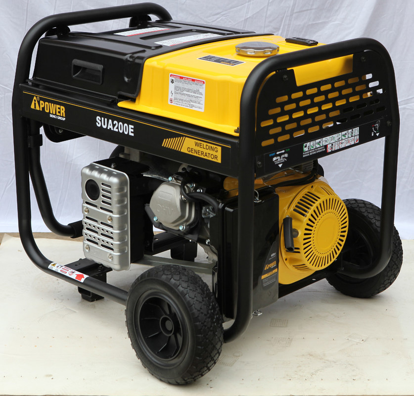Gasoline Engine Driven Arc Welder SUA200E 200A Single Phase Output Power