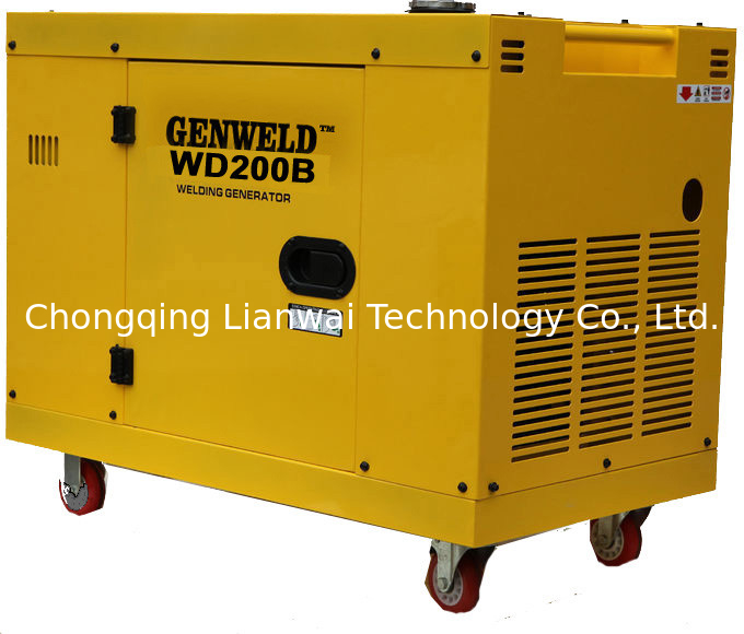 GENWELD WD200B 200A Engine Driven Welder Generator , Silent Diesel Welder Generator