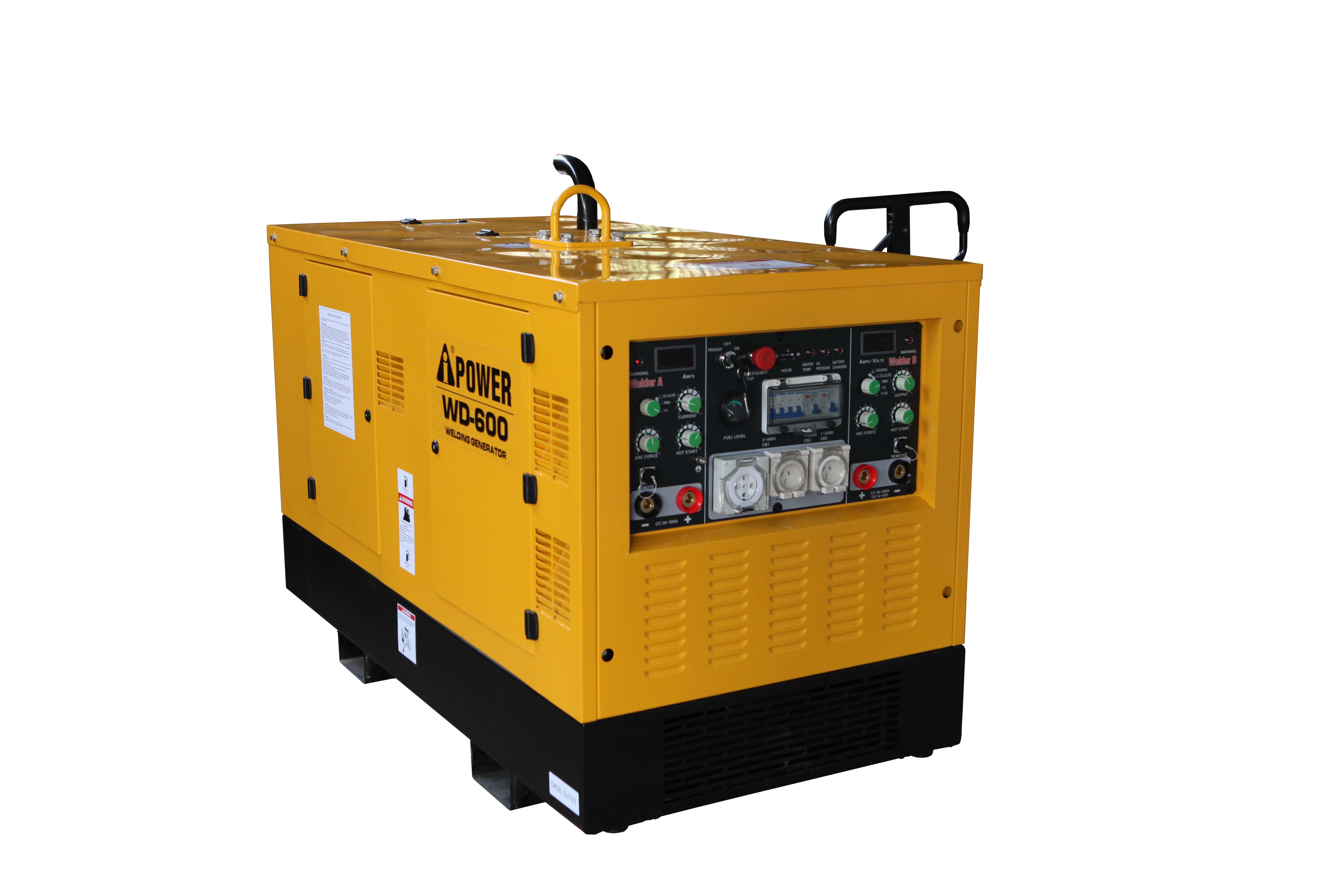 WD600 600A Pipeline Welding Machine Electric Start With Multi Process