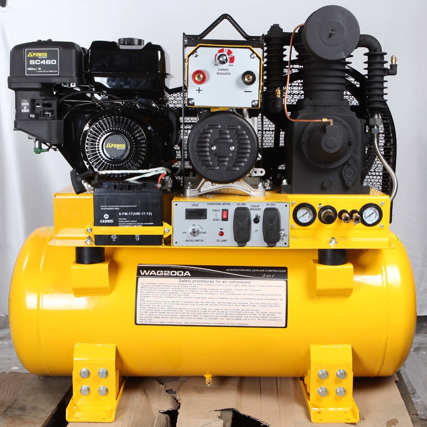 Aipower WAG200A Portable Welder Generator With 5Kw /240/120V Auxiliary