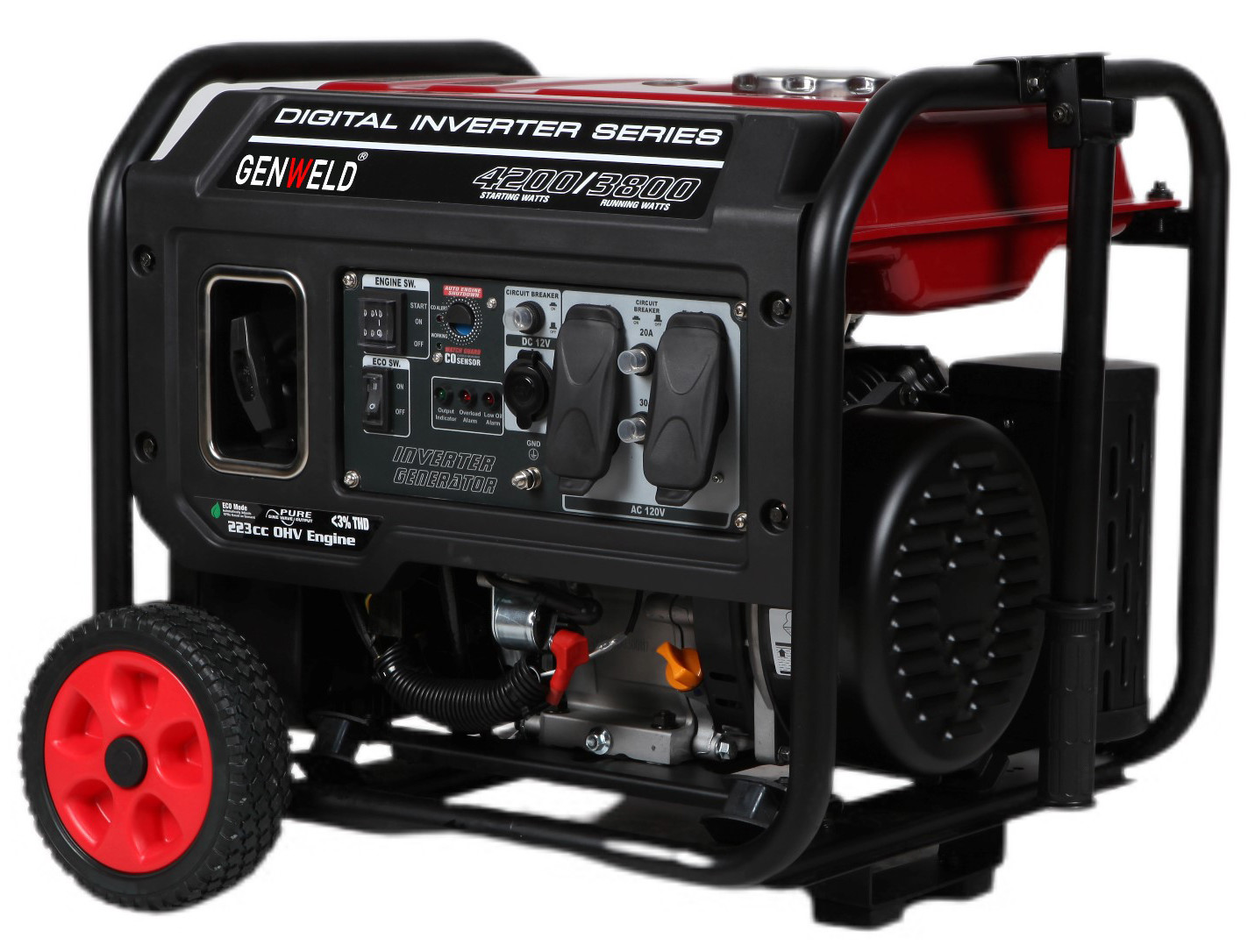 AC 120v Portable Gasoline Generator 15L Gasoline Powered Inverter Generator