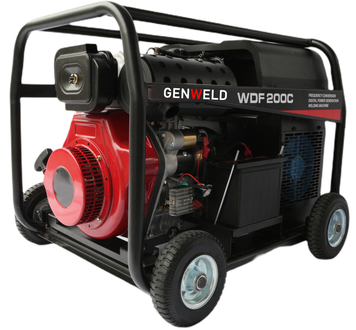 Portable 200A Diesel Engine Driven Welder (MMA, TIG, Cellulose down