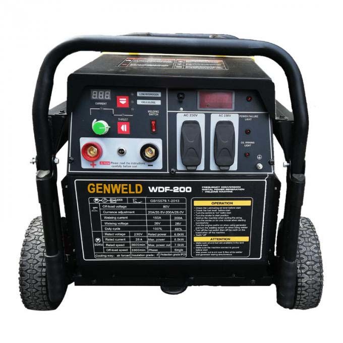 Portable 200A Gasoline Engine Driven Welder (MMA, TIG, Cellulosedown